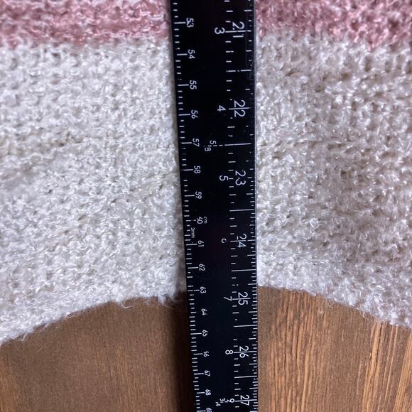 Knox Rose Womens Sweater Multicolor Striped V Neck Long Sleeve Acrylic Blend XL - Picture 9 of 12